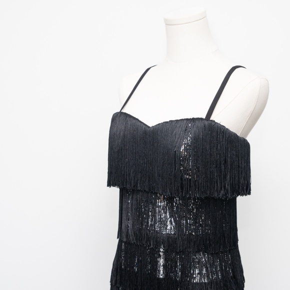 Dress the Population -  Rebecca Fringe Cocktail Minidress - Picture 6 of 11